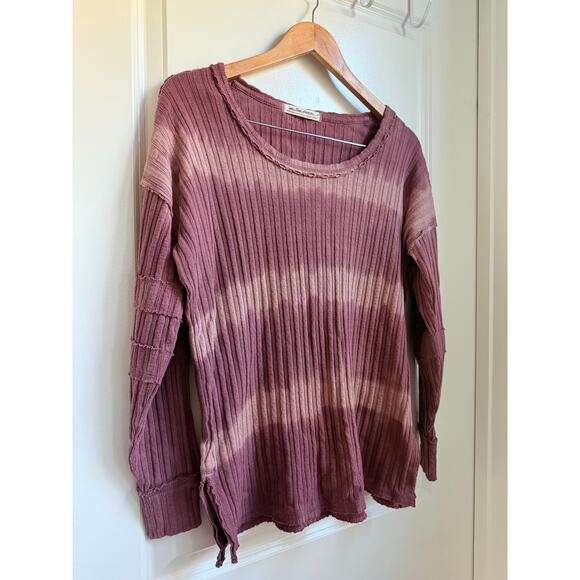 We The Free Free People Sunset Tee in Chocolate Merlot Size XS Lagen Look Boho - Picture 6 of 9